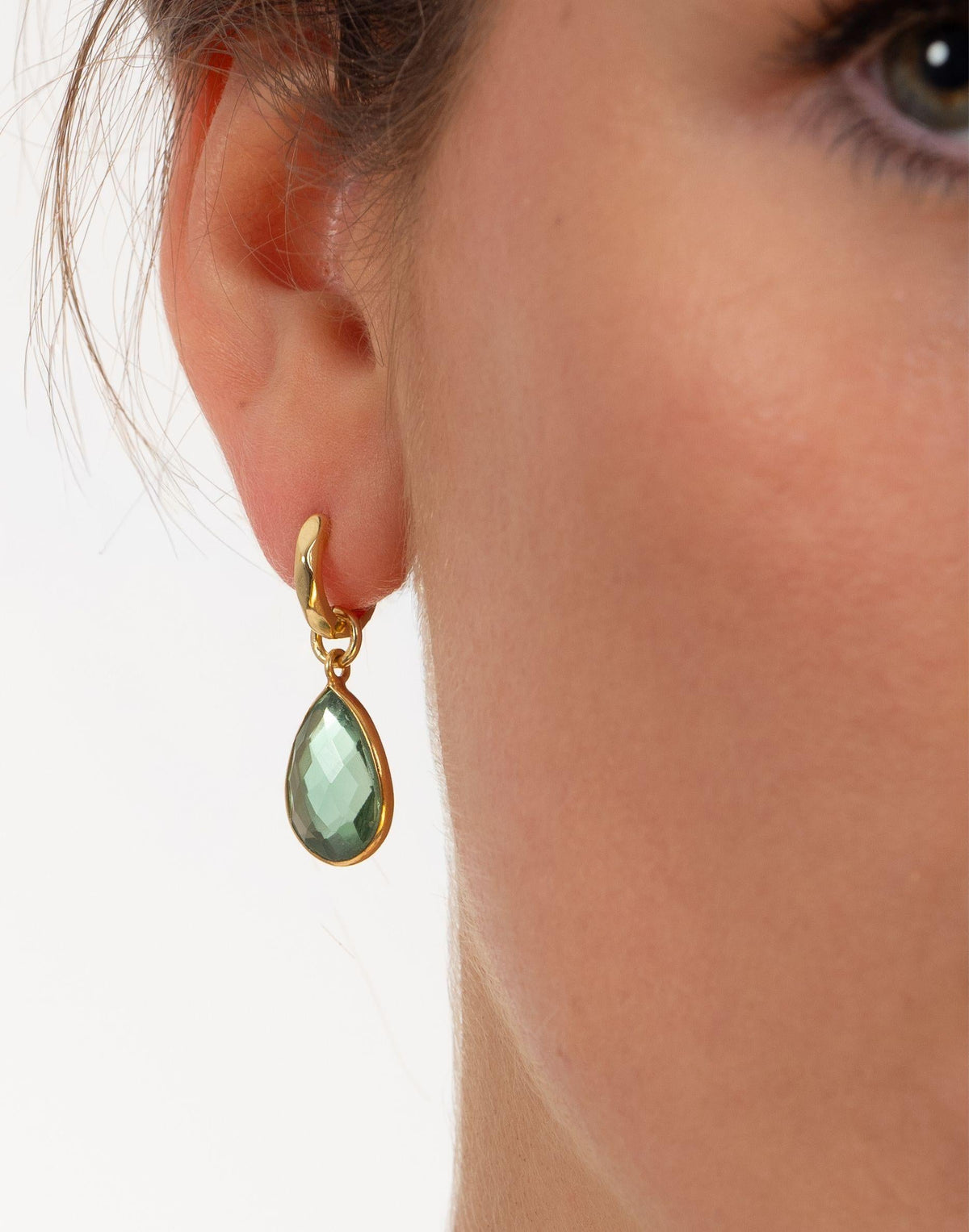 Kiera Forest Green Drop Earrings