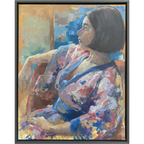 Kimono Framed Canvas Print - Medium