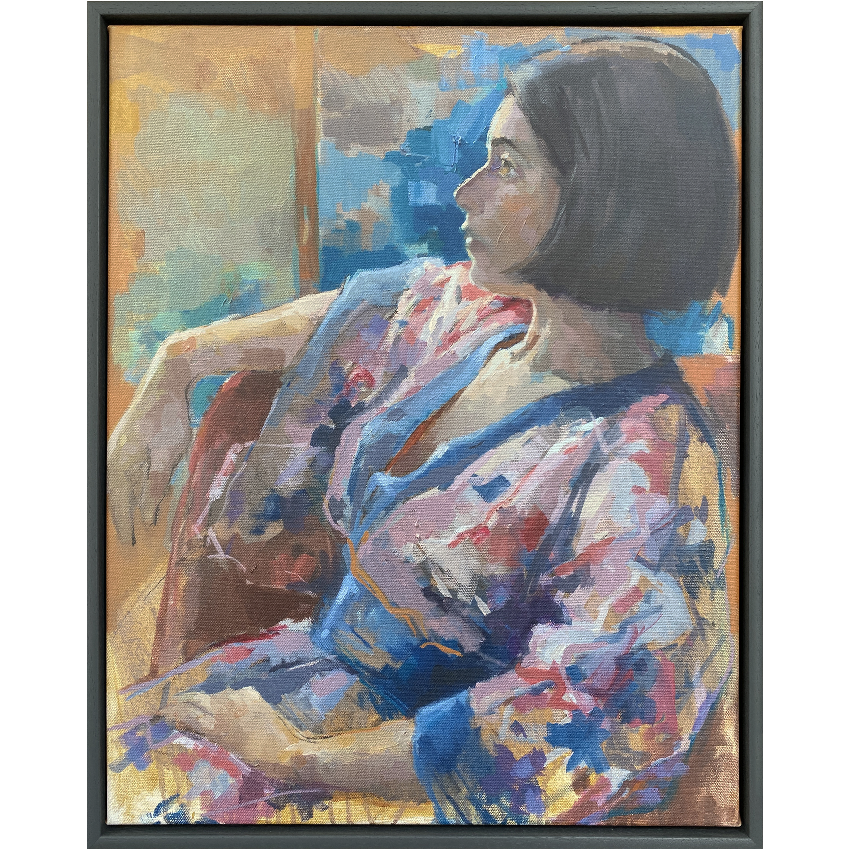 Kimono Framed Canvas Print - Medium