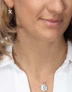 Silver Kiss Huggie Earrings