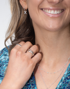 Silver Kiss Huggie Earrings