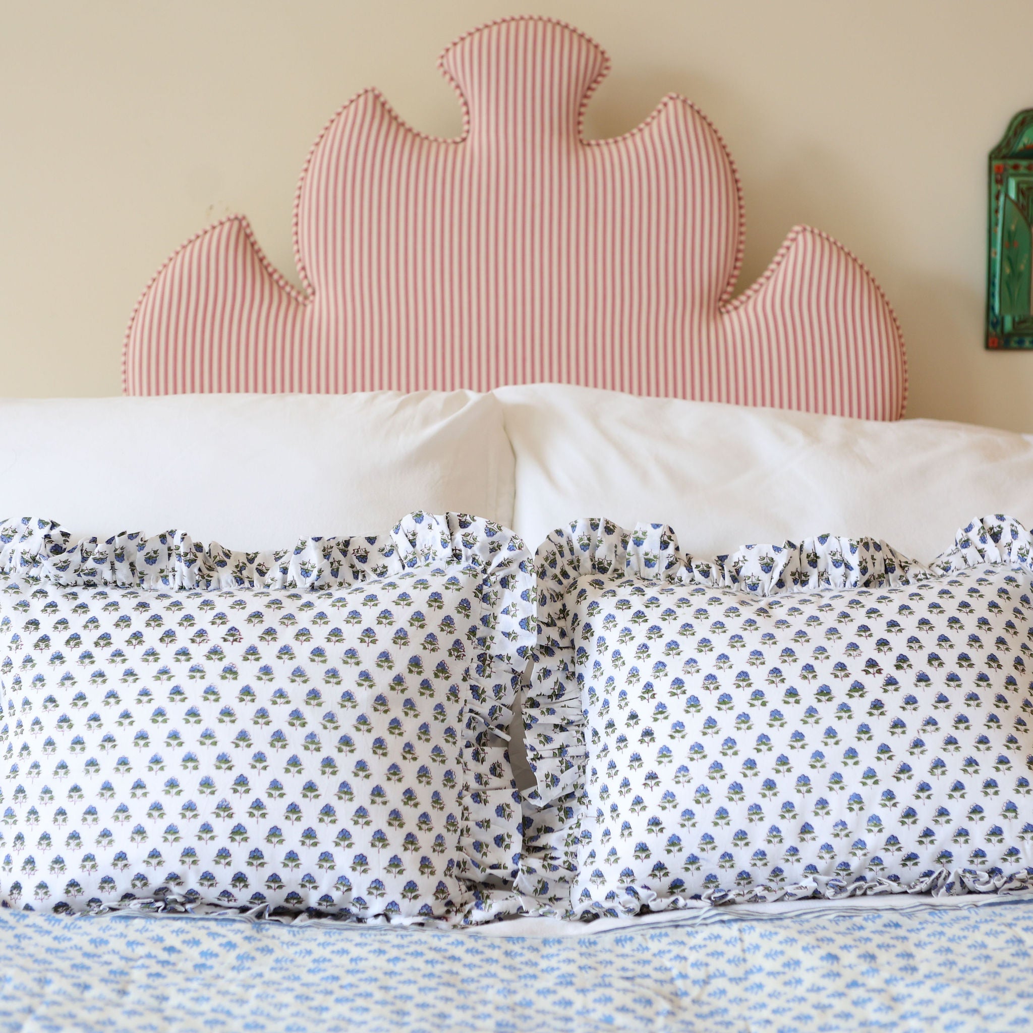 Blue Flower Cushion Cover - SALE