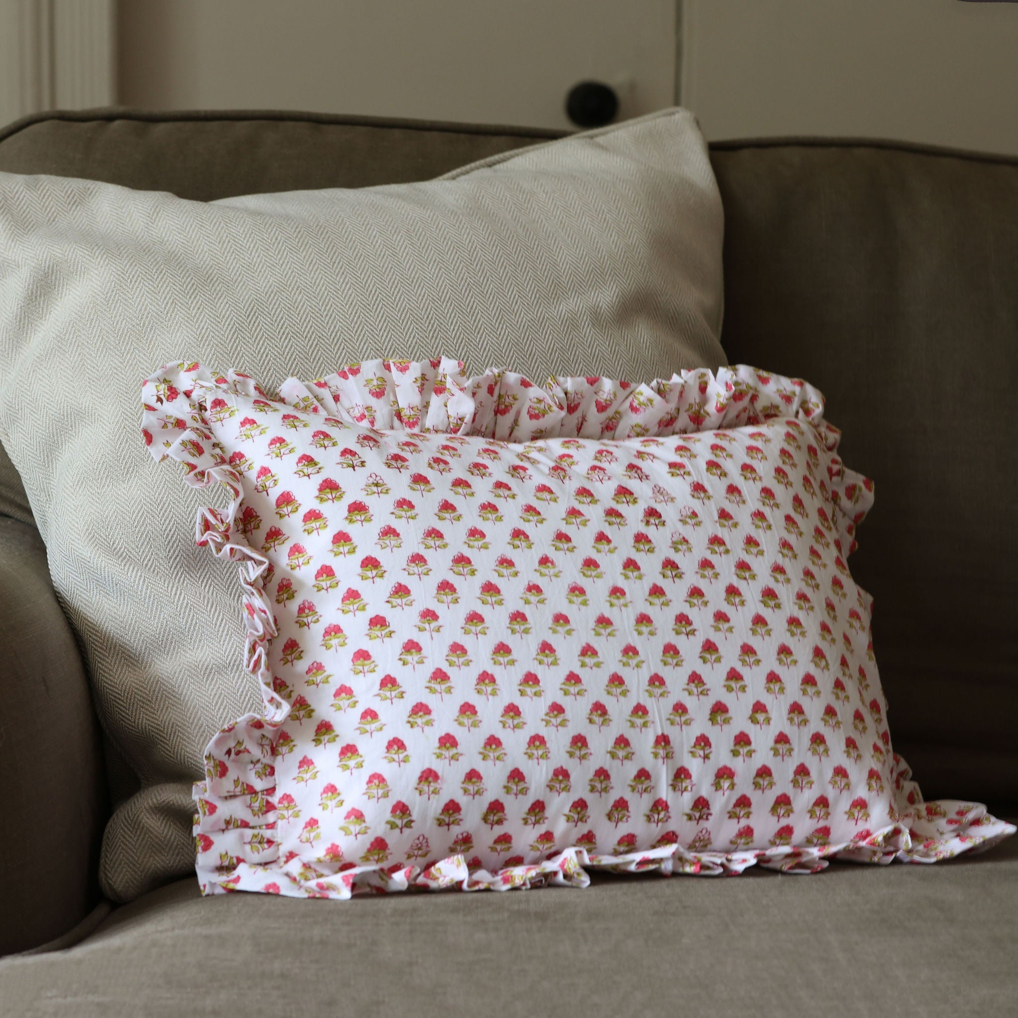 Pink Flower Cushion Cover - SALE