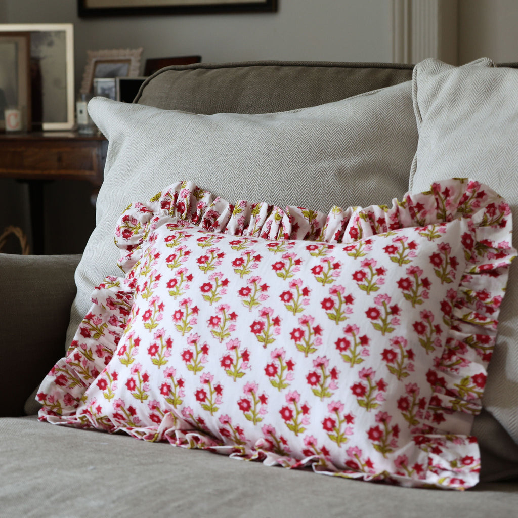Pink city flower Cushion Cover - SALE