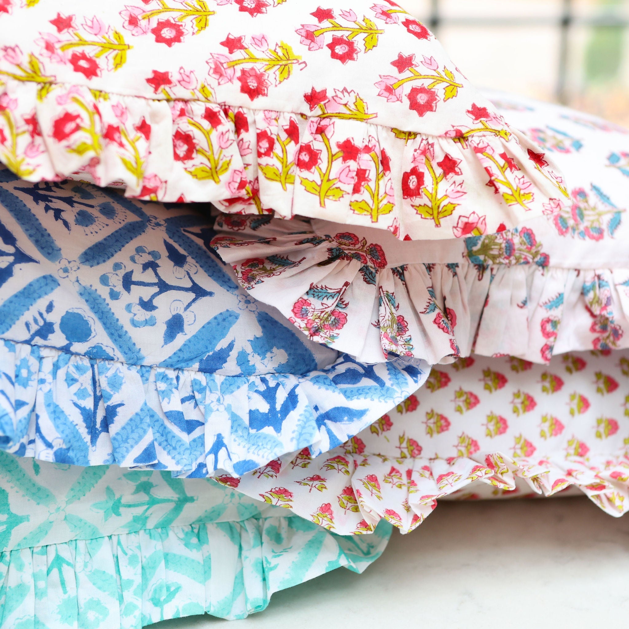 Green Trellis Cushion Cover - SALE