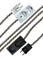 Ash Linen - Lola's Leads EU Fabric Extension Cable