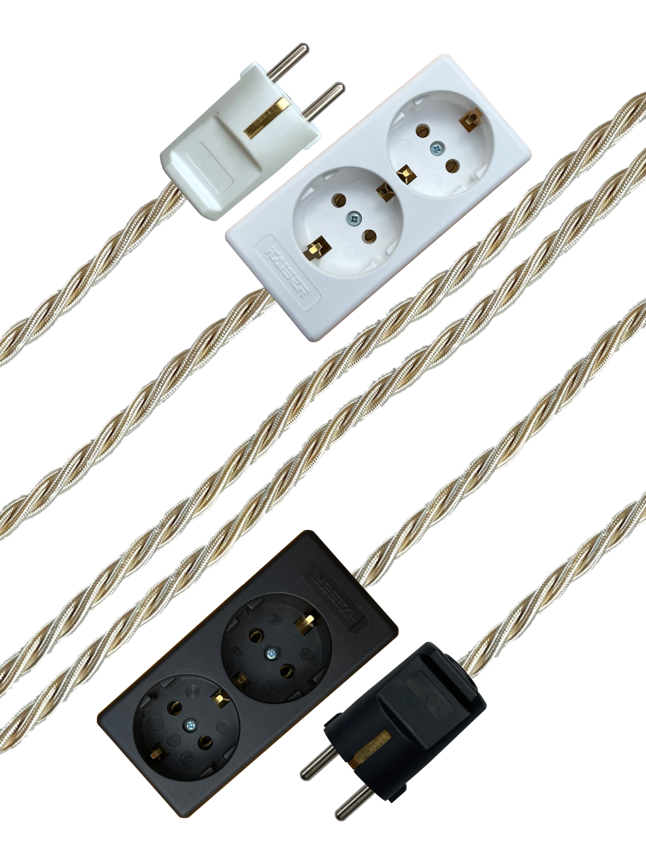 Clotted Cream - Lola's Leads EU Fabric Extension Cable