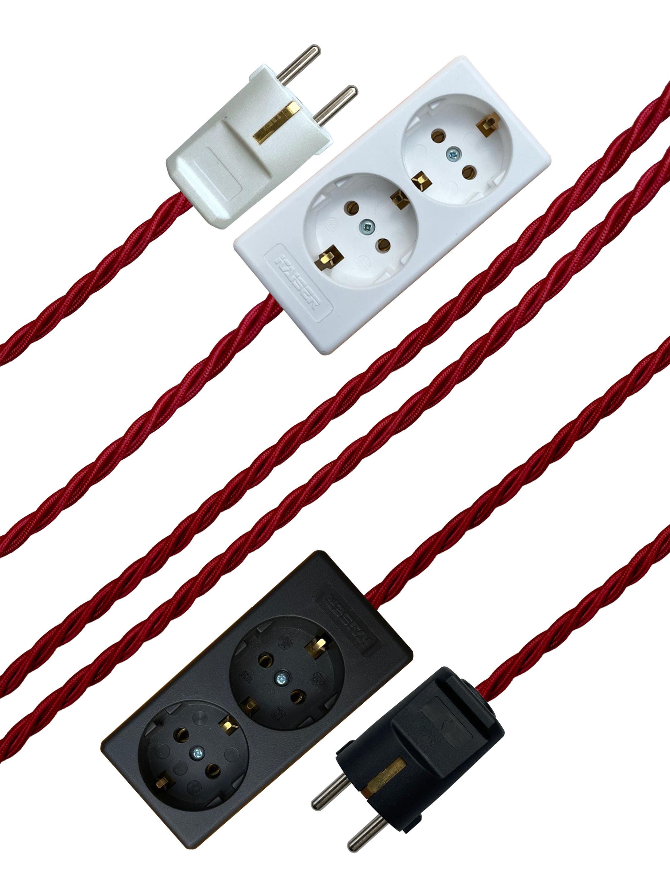 Garnet - Lola's Leads EU Fabric Extension Cable