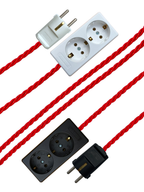 Gilded Crimson - Lola's Leads EU Fabric Extension Cable
