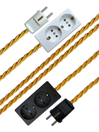 Gold - Lola's Leads EU Fabric Extension Cable
