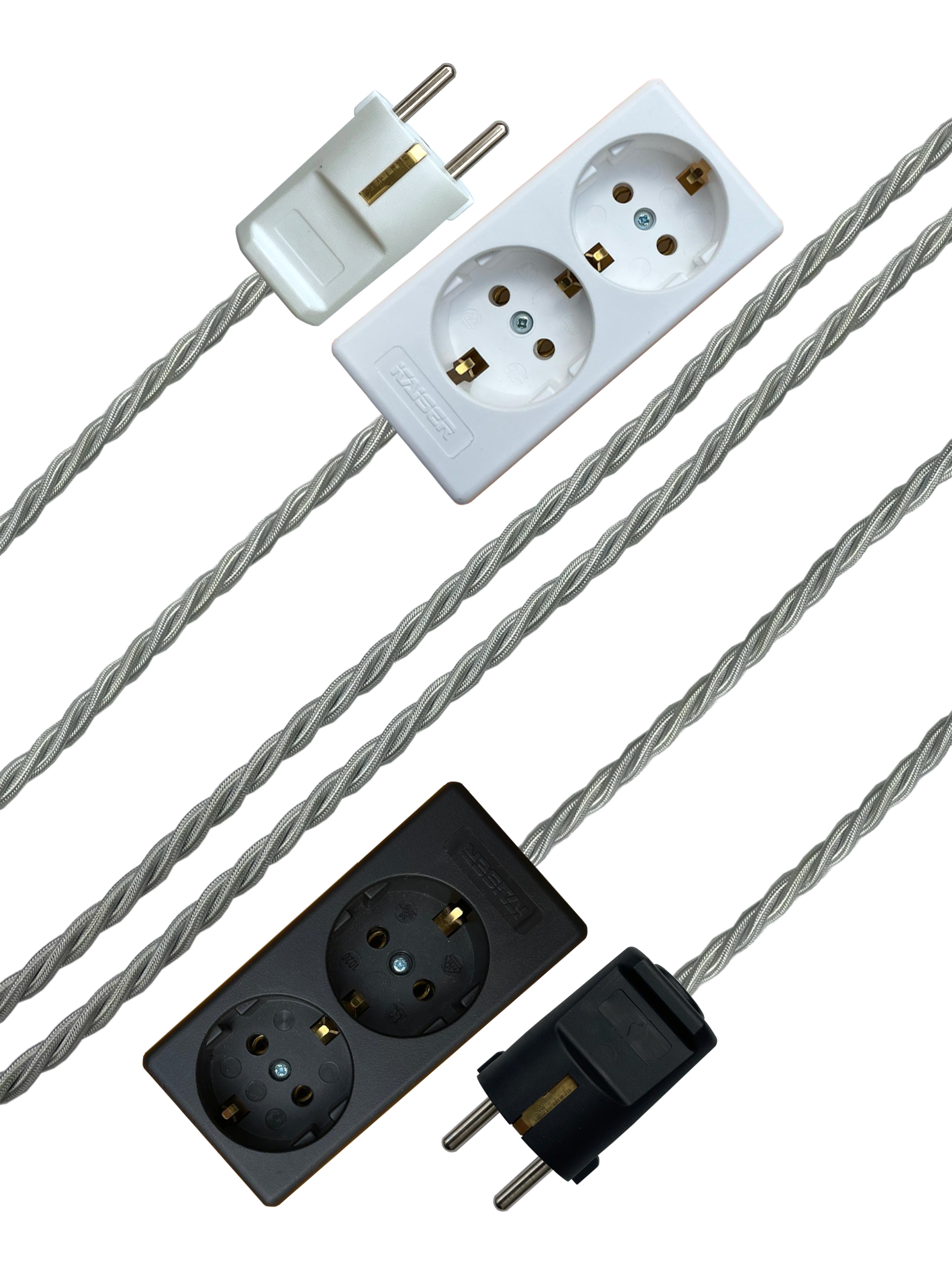 Platinum - Lola's Leads EU Fabric Extension Cable