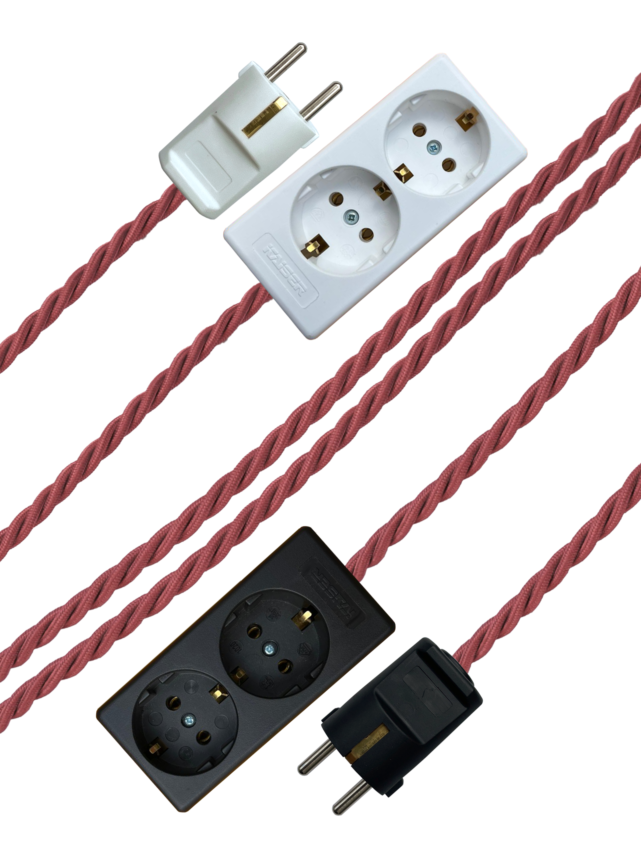 Pompadour - Lola's Leads EU Fabric Extension Cable