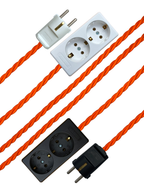 Pumpkin - Lola's Leads EU Fabric Extension Cable