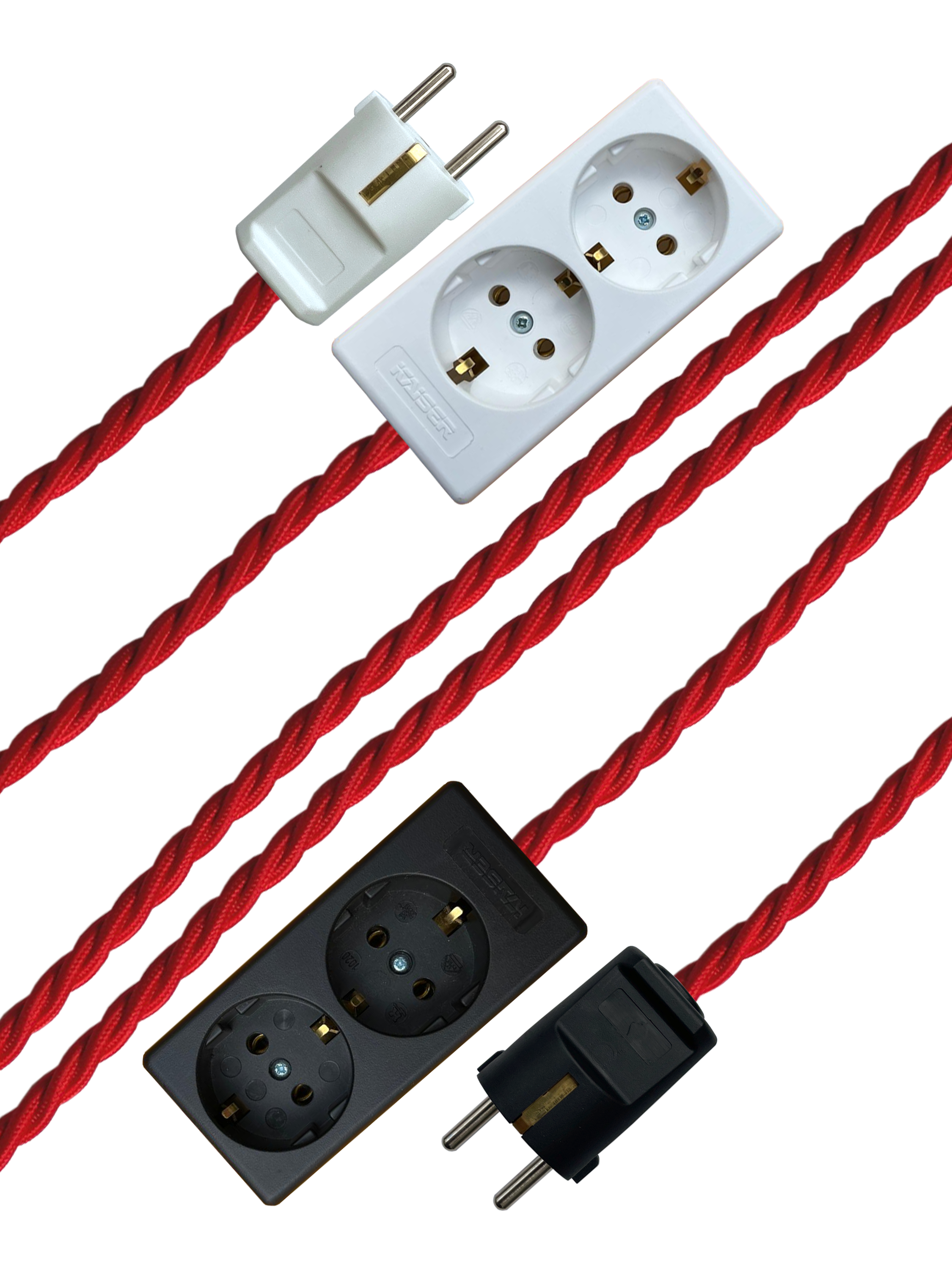 Scarlet - Lola's Leads EU Fabric Extension Cable