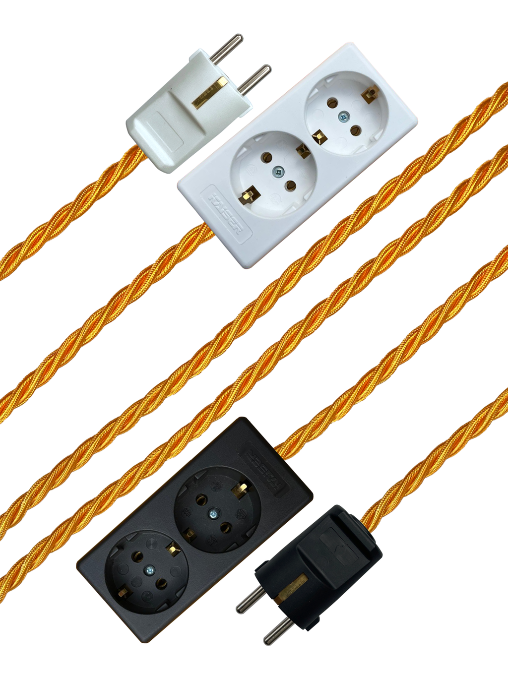 Turmeric - Lola's Leads EU Fabric Extension Cable