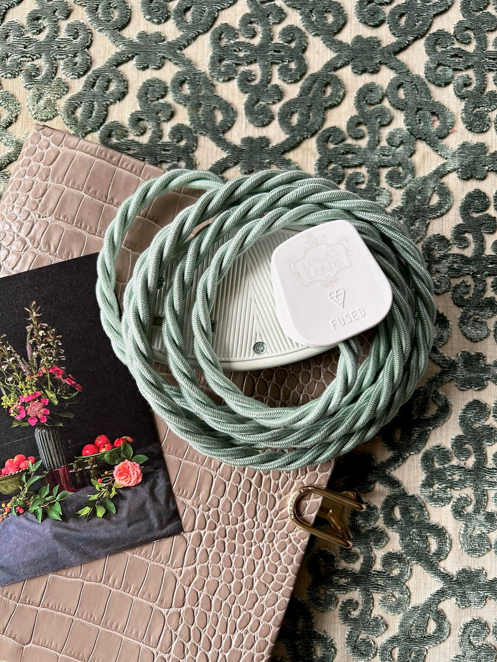 Moon Moth - Lola's Leads Fabric Extension Cable