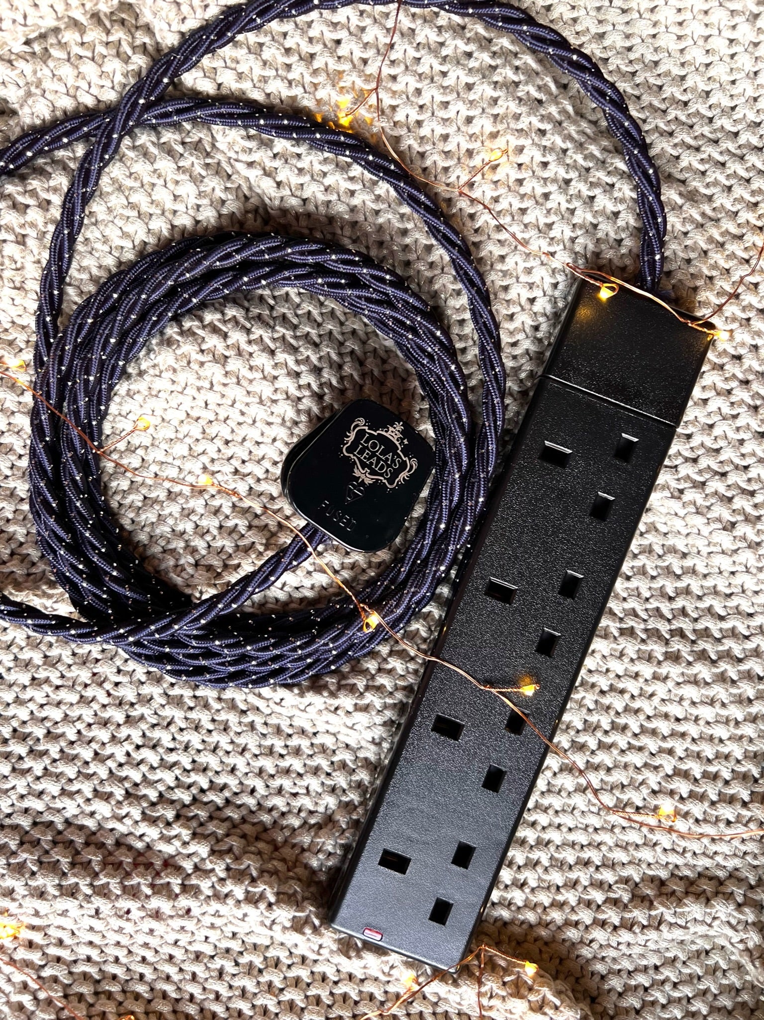 Starry Night - Lola's Leads Fabric Extension Cable