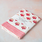 LOTUS FLOWER GREEN tea towel