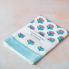 LOTUS FLOWER GREEN tea towel