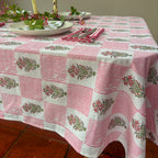 NEW LUNA ROSE hand block printed tablecloth