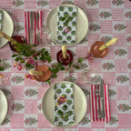 NEW LUNA ROSE hand block printed tablecloth