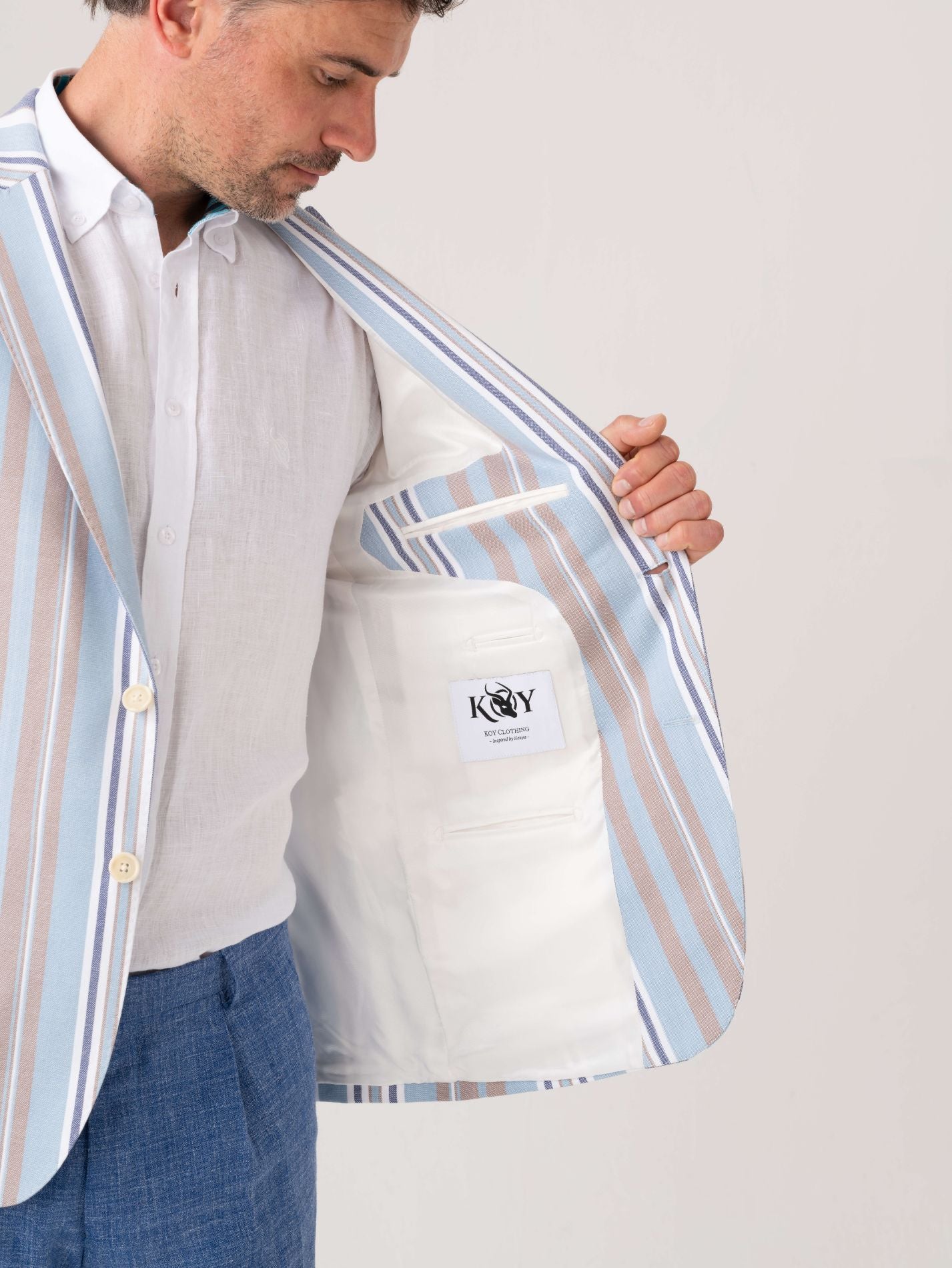 Lamu Striped Kikoy Blazer