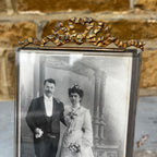 Antique French Bevelled Glass Photo Frame