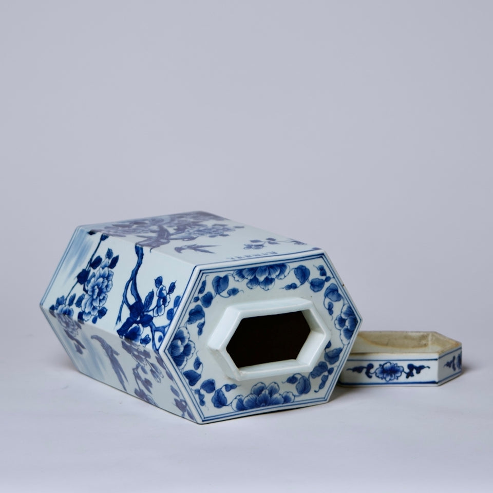 Large Hexagonal Bird Jar