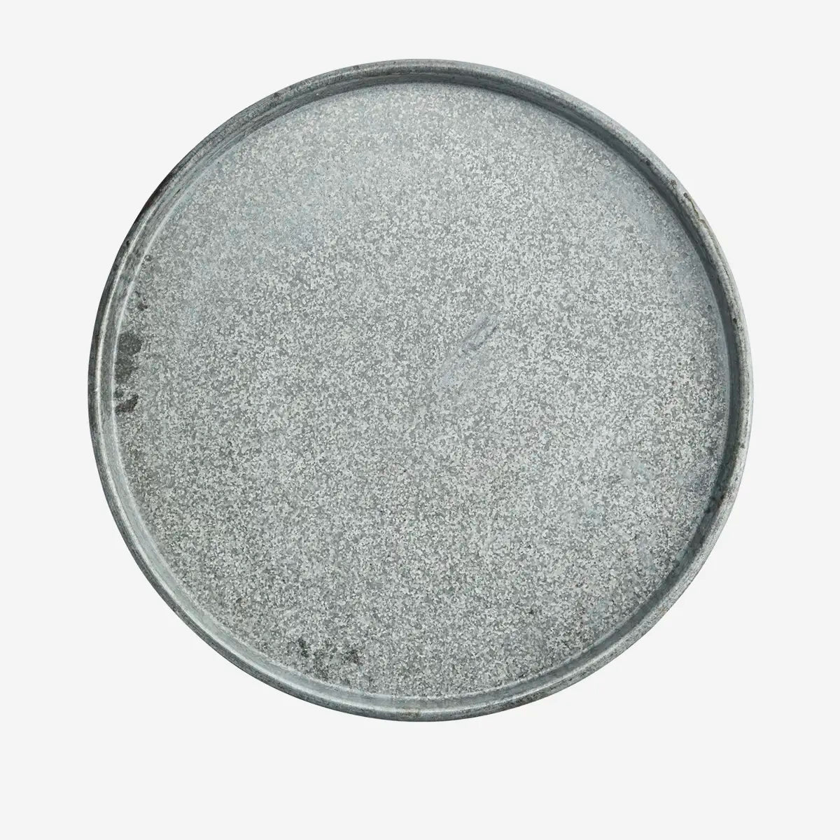 Large Rustic Round Zinc Garden Tray | 40cm