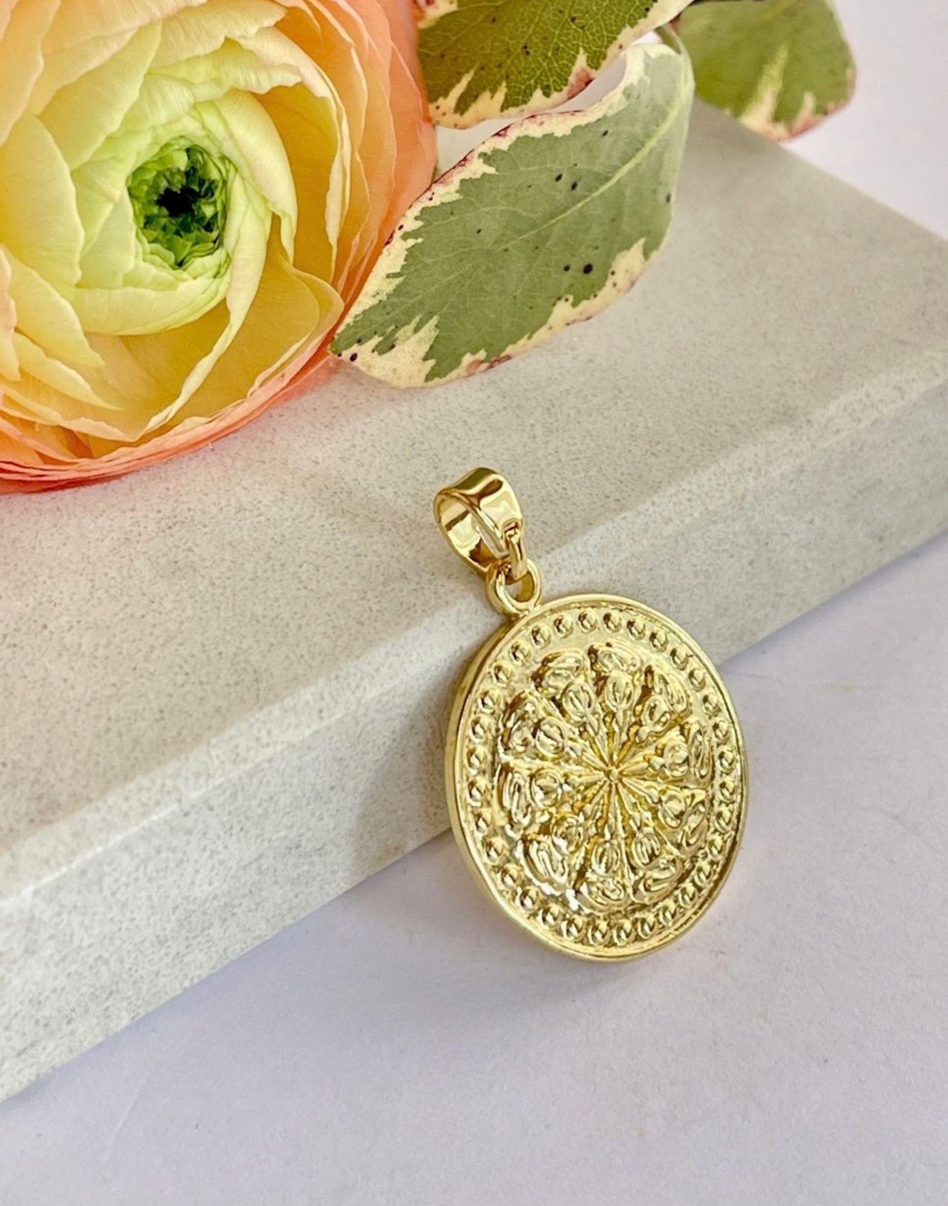 Orange Enamel Necklace
