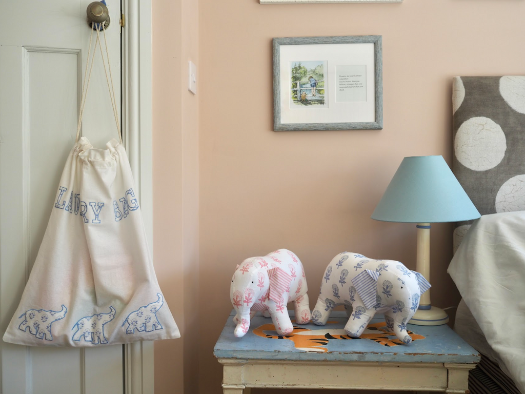 Blue Elephant Laundry Bag