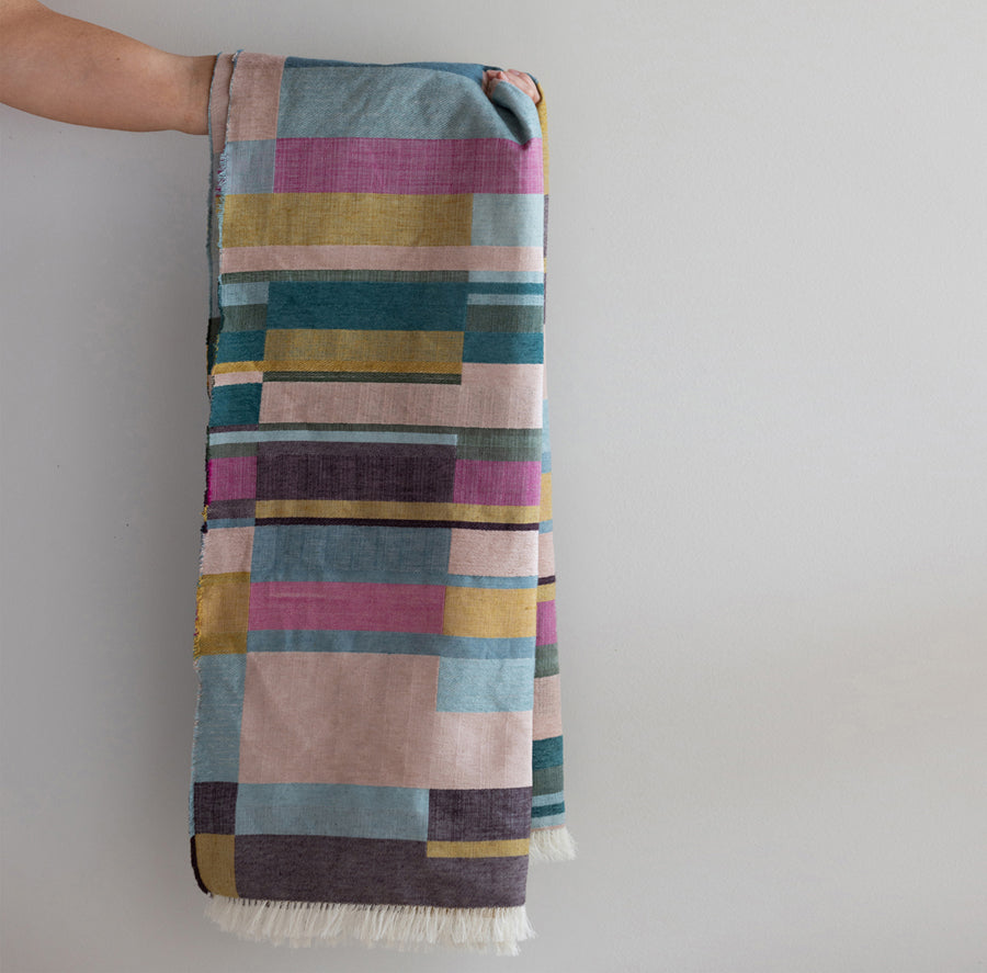 New  Horizons Woven Scarf - Green/Multi