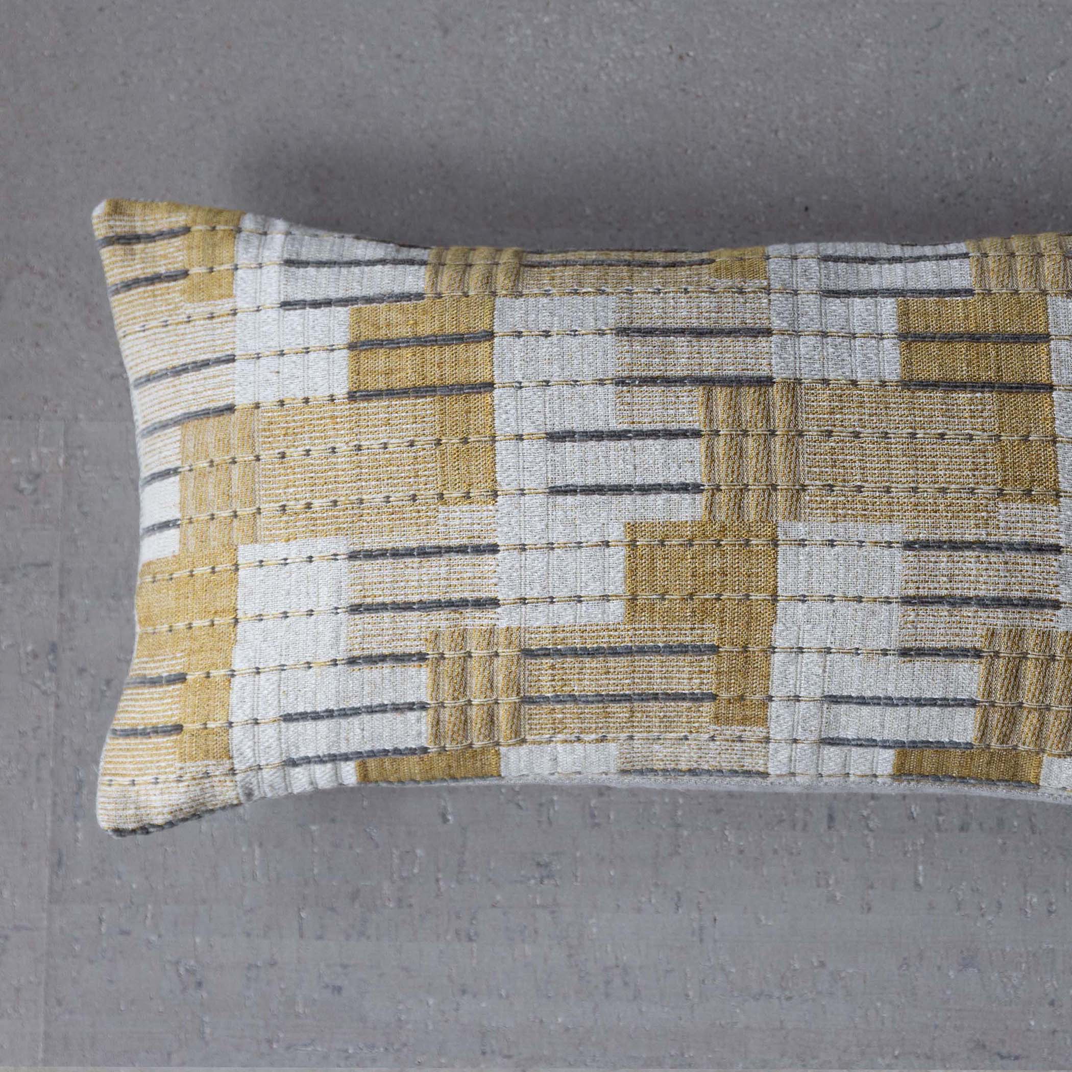 Remi Woven Cushion - Mustard