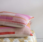 New Horizons Woven Cushion - Orange / Pink