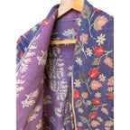 Lavender & Pink Long Kantha Coat