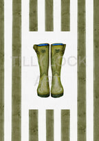 DARK GREEN WELLIES