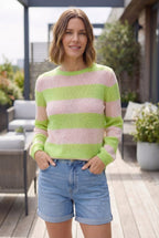 Sasha Colourful Striped Mohair & Merino Knit Jumper