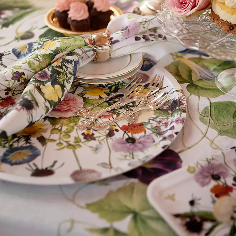 Linen Tablecloth 220 x 145cm | A Flower Garden