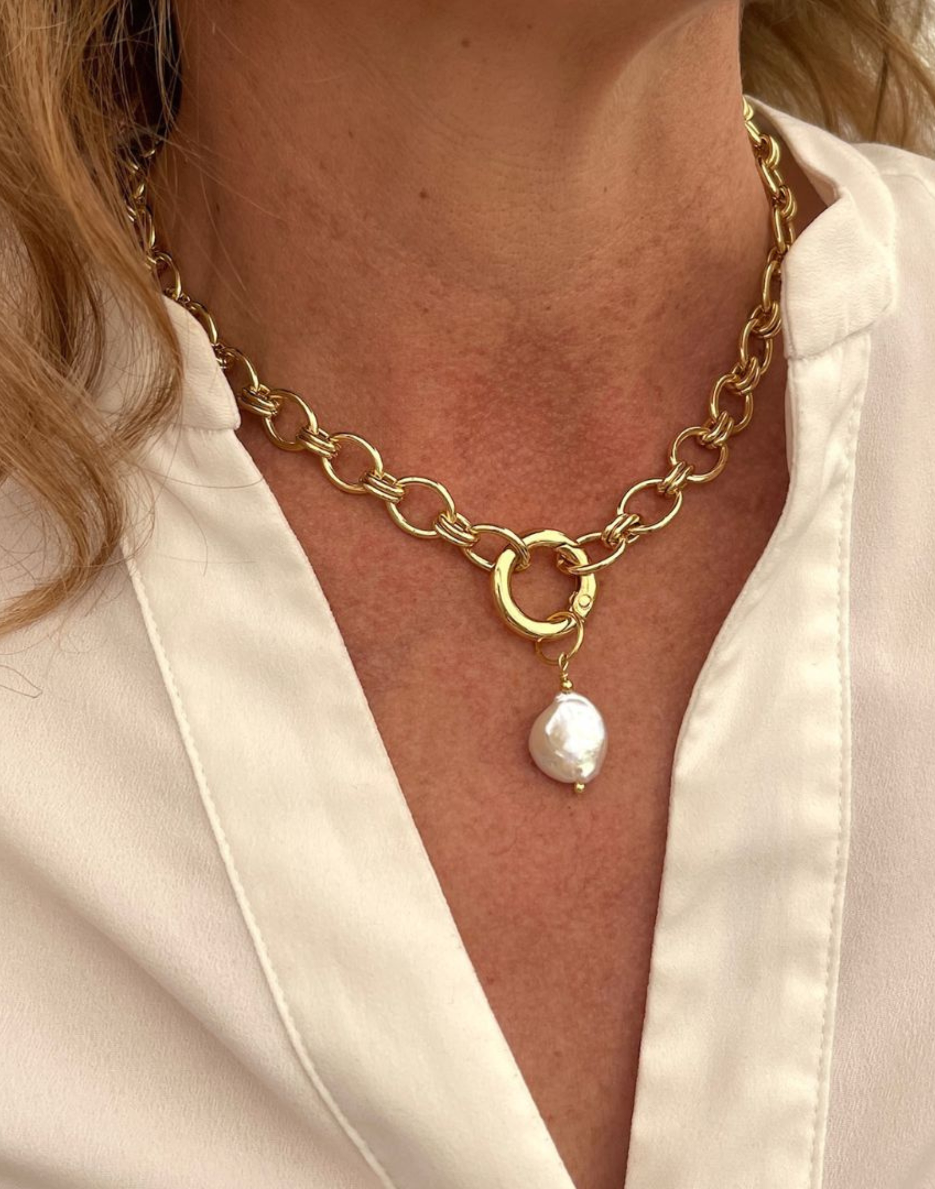 Lizzy Gold Link Necklace