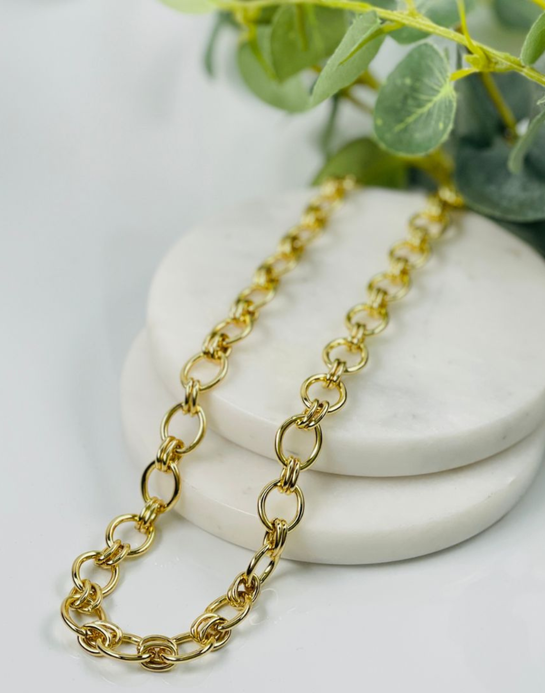 Lizzy Gold Link Necklace