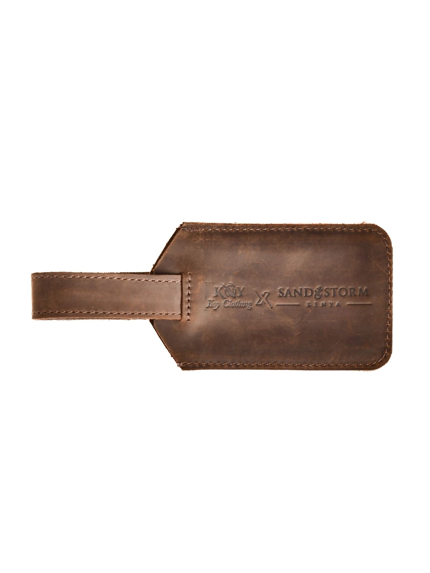 Leather Luggage Tag - Mocha