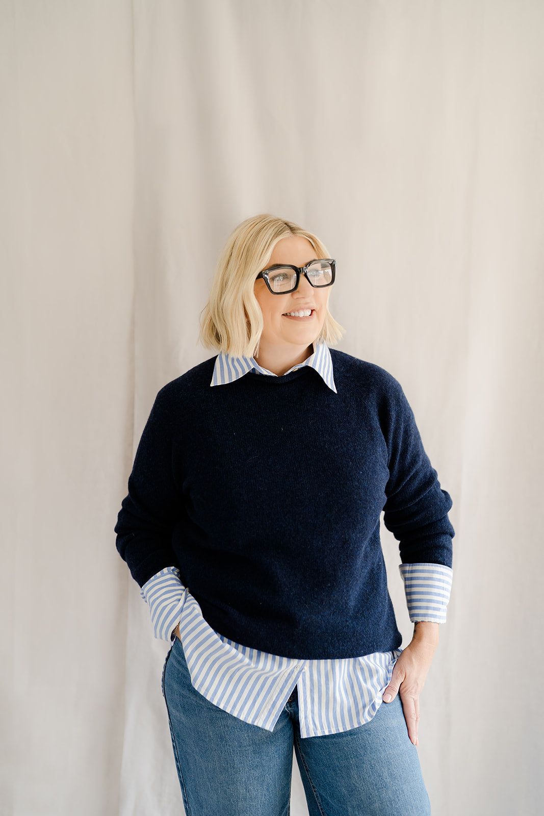 Pod & Pip Tunic Jumper Navy