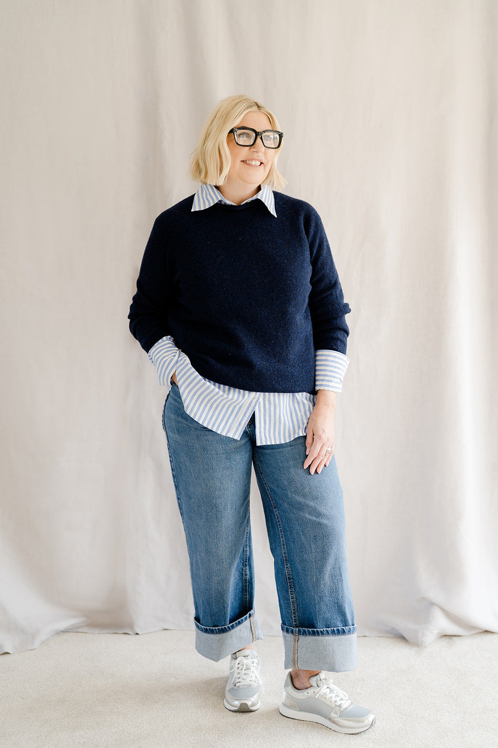 Pod & Pip Tunic Jumper Navy
