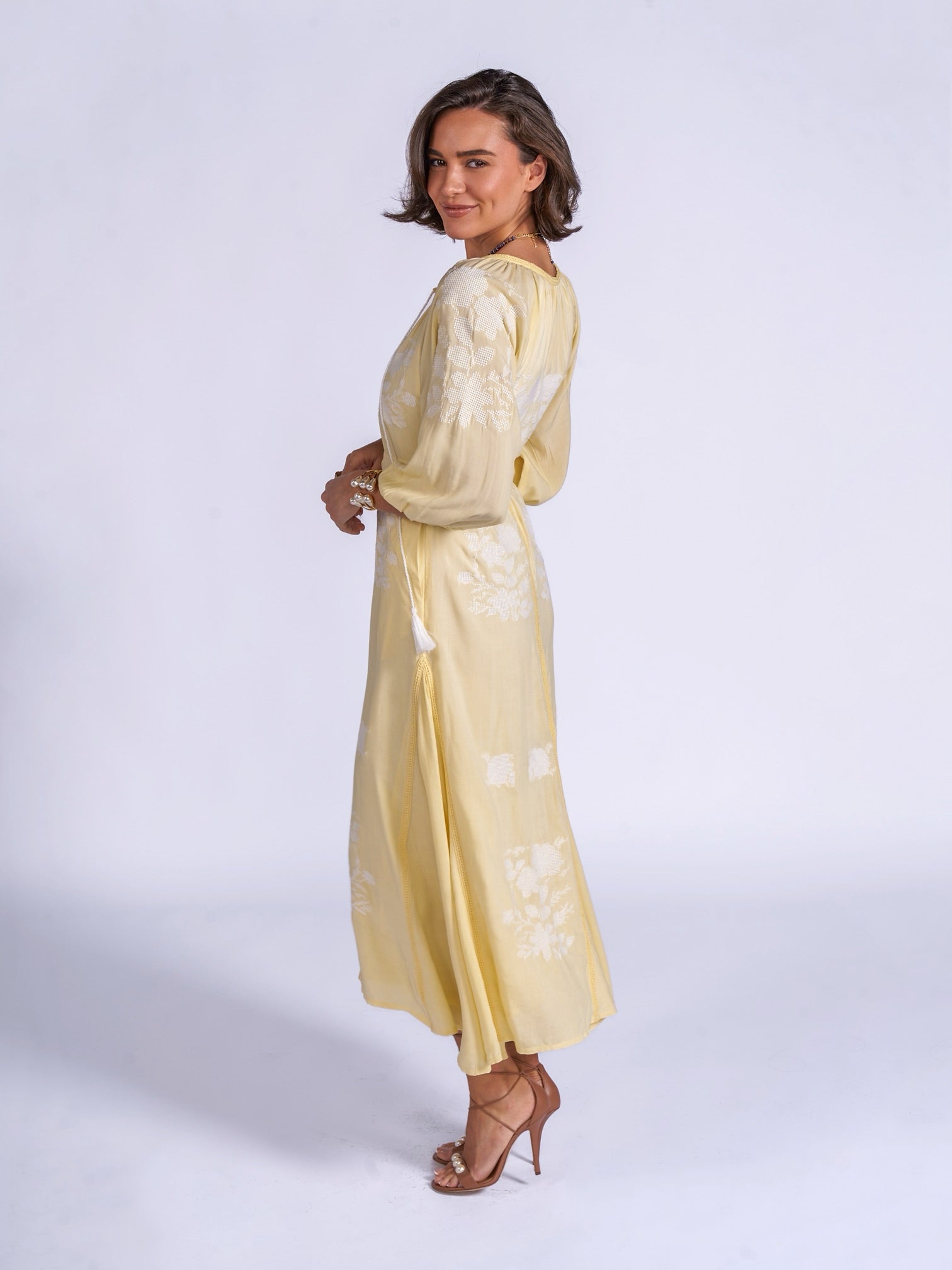'LYRA' DRESS IN LEMON
