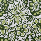 MEADOW GREEN hand block printed tablecloth