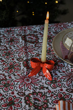 MEADOW GREEN hand block printed tablecloth