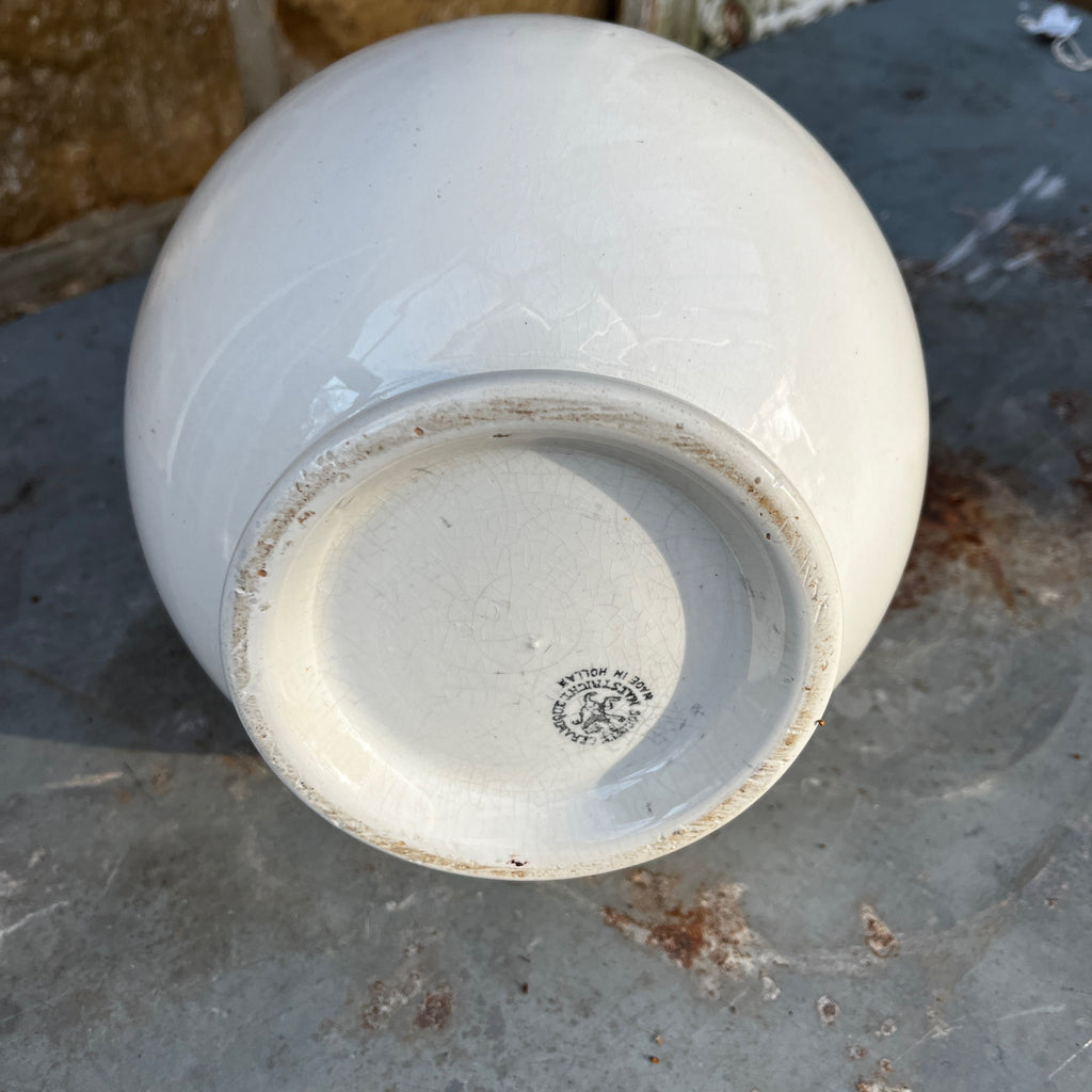 Vintage White Ceramic Jug, Maastricht Ceramics