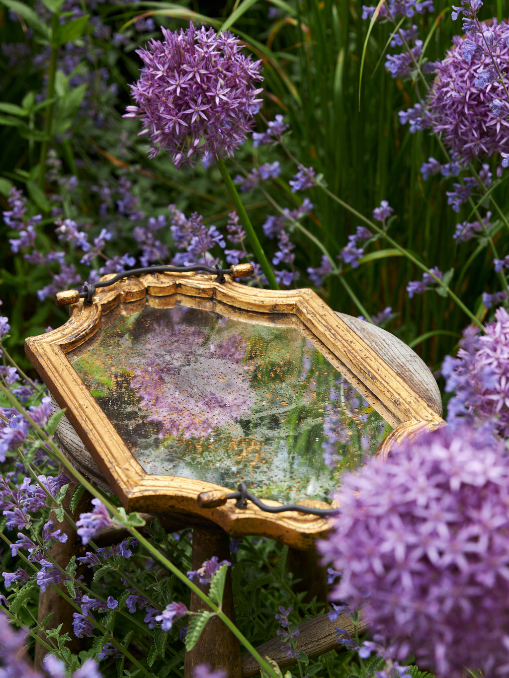Glass mirror tray