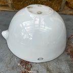 Large Antique French porcelain pharmacy mortar and pestle with GDV mark.