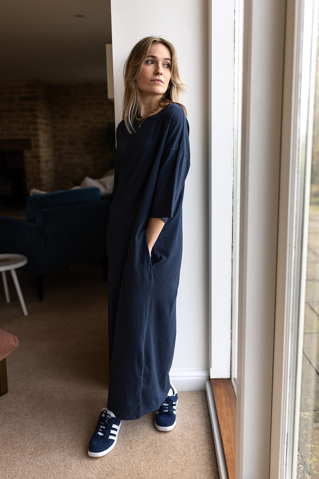 Megan Oversized Organic Cotton Midi Dress